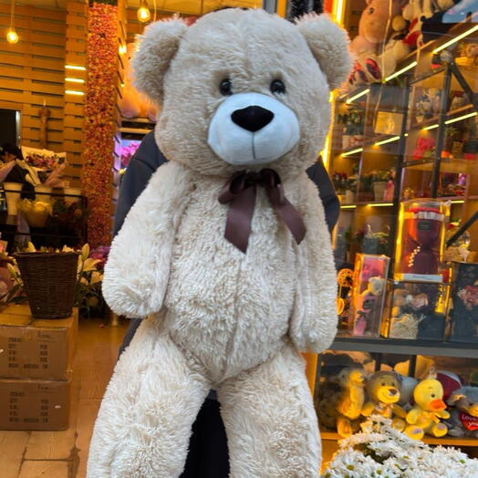 🧸🤍 100 cm Buyuk Krem Ayıcık – Ekstra Yumuşak Tuylu, Premium Peluş