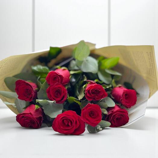 9 Kırmızı Gul Buketi – Aşkın Zarif Dili