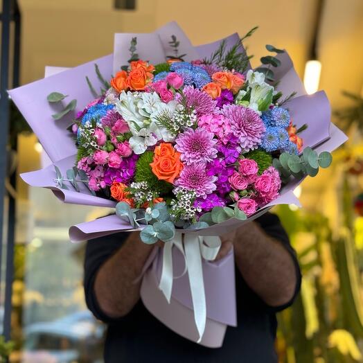 Renkli Kır Çiçekleri Buketi