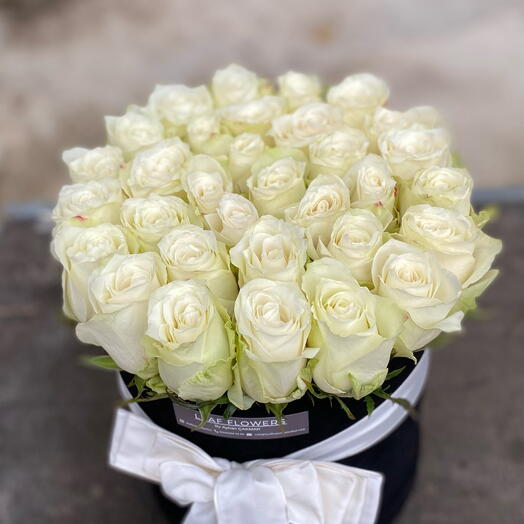 Kutuda Kadife Beyaz Gul