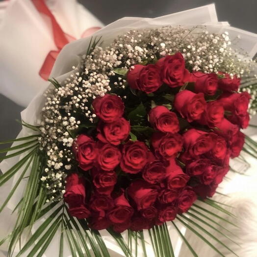 41 red rose bouquet