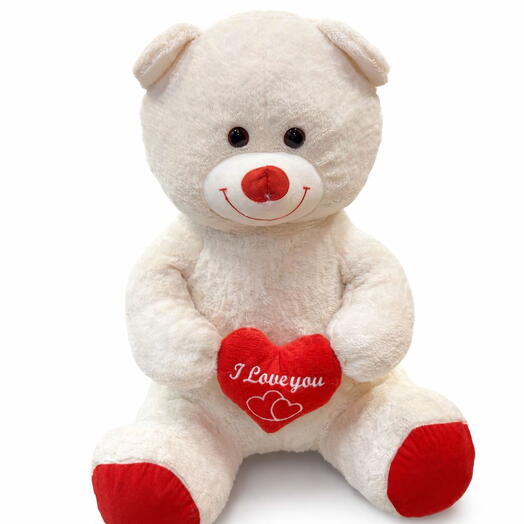 80 CM Buyuk Boy Sevimli Peluş Ayıcık – Kalpli I Love You Ayı