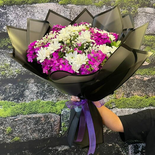 💐 Mor Husnu Yusuf   Beyaz Papatya Buketi 💜