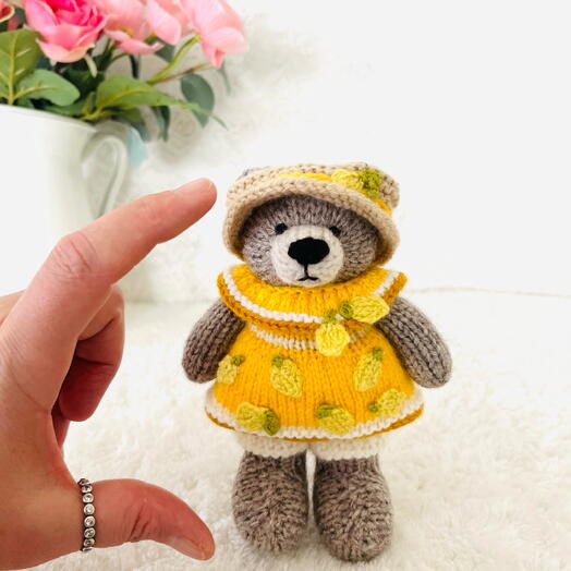 El Yapımı Amigurumi Limon Temalı Mini Ayıcık – Sevimli Hediye