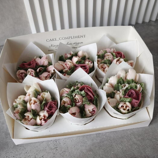 Mini Flower Cupcakes Box – Sweet Gift Bouquet (Same Day Delivery)