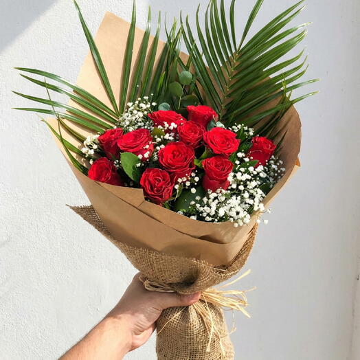 11 Kırmızı Gul Buketi