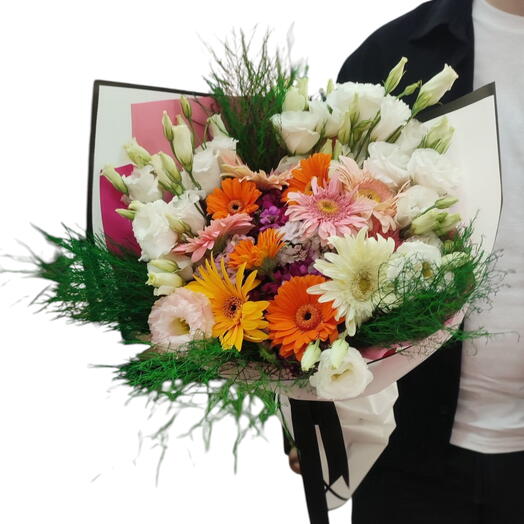Colorful bouquet- orange   white