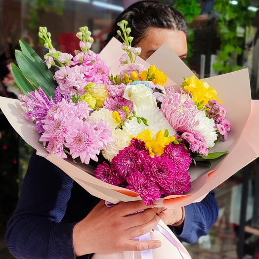 Lilac spring bouquet