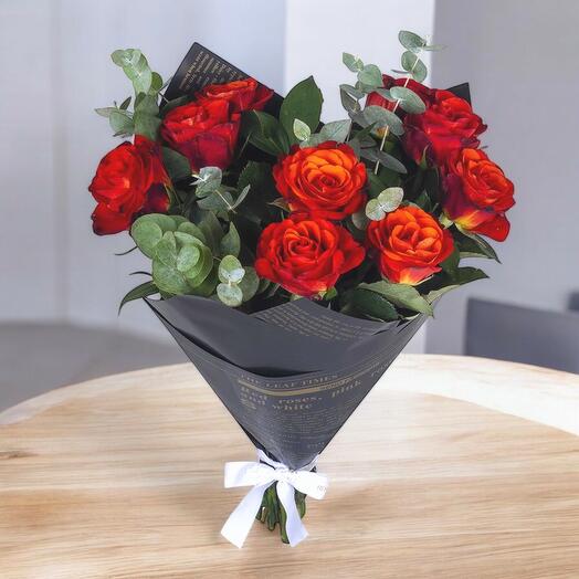 Red Rose Bouquet (9 pieces)