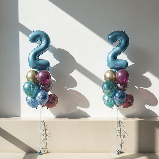 Набор воздушных шаров с гелием на день рождения