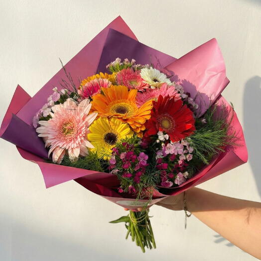 Renkli Gerbera Buketi