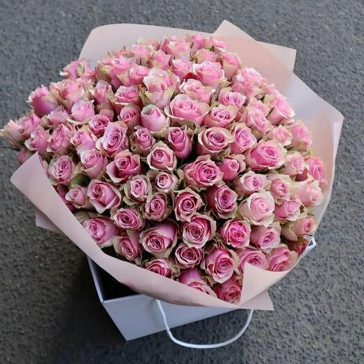 101 Pink Rose bouquet