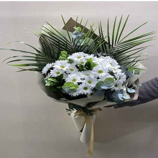 БУКЕТ БЕЛЫХ ХРИЗАНТЕМ