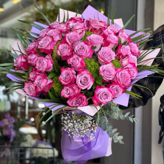 50 Deep Purple Roses