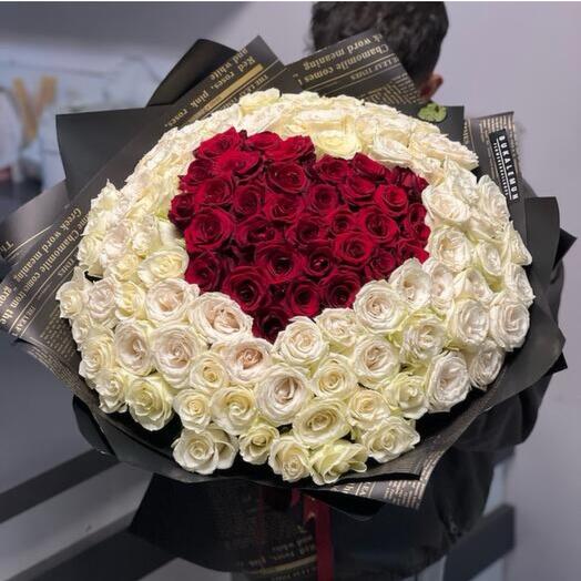 Heart Rosess Bouquet