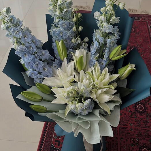 Vazolu Orkide ve Hezeran Buketi