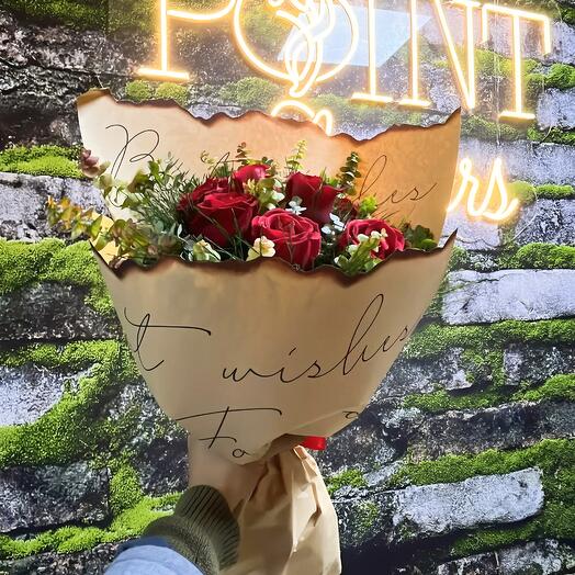 9 Adet Kırmızı Gul Buketi