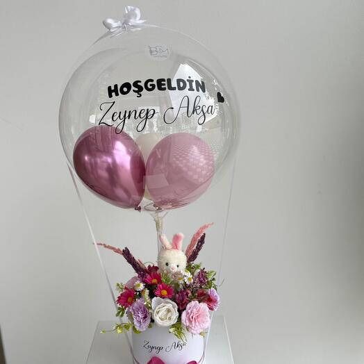 pink balloon box