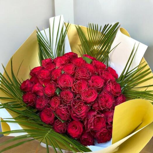 40 lı Kırmızı Gul ve Fenix Buketi