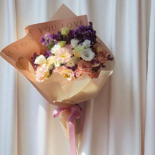 Lisianthus bouquet - lisyantus buketi pudra