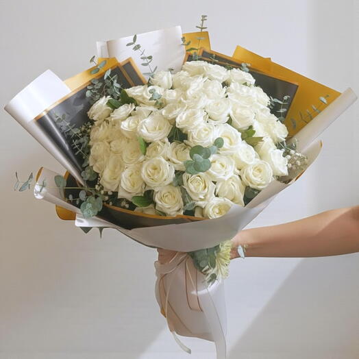 Dev Beyaz Gul Buketi