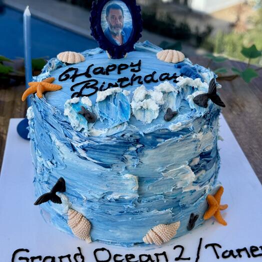 3d sea life cake 4/6 kişilik