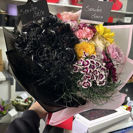 Orta Boy Canlı Senden Önce Senden Sonra Buketi 💐