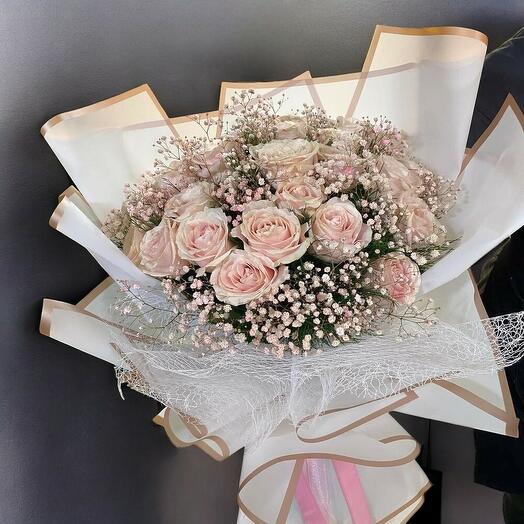 Point Flowers 17 li Pembe Gul Buketi