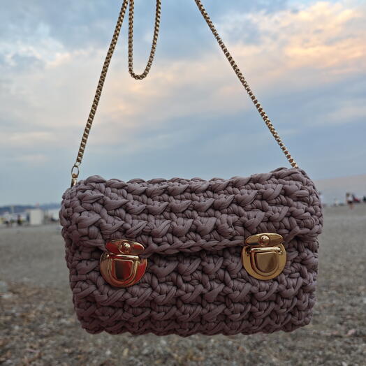 El Yapımı Örgu Penye Çanta