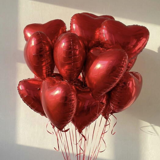 Kalp Şeklinde Kırmızı Balon Buketi – VIP Surpriz 21