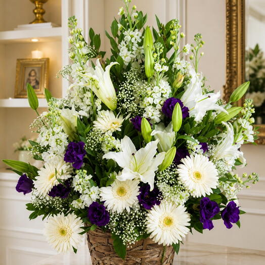 Purple Touch White Elegance